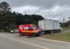 Adolescente de 14 anos é atropelado por caminhão em rodovia de SC